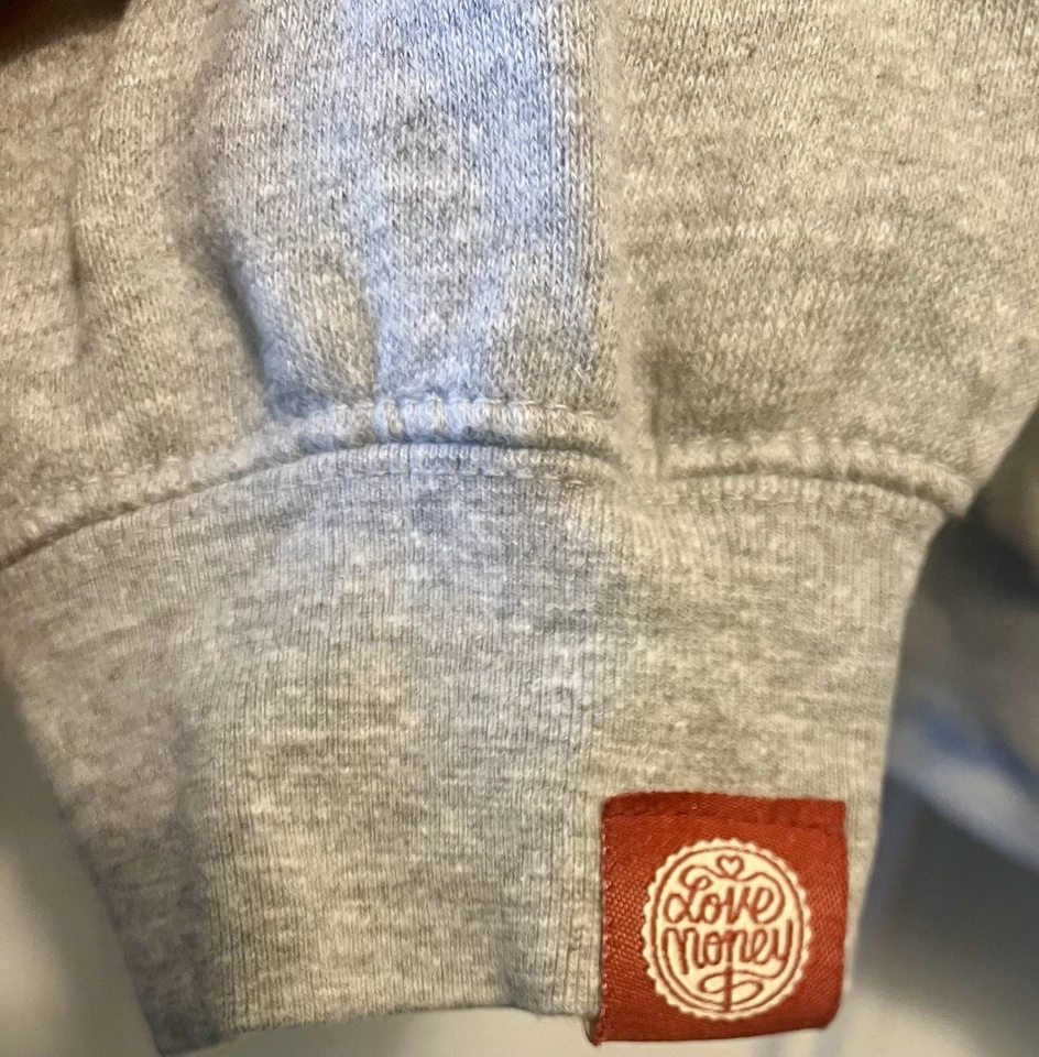 Moletom autêntico Love Money 6 figuras edição Outsider Art gola redonda cinza XXL - Imagem 3 de 4