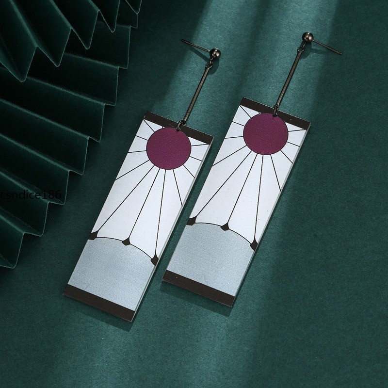 Animación Demon Slayer: Kimetsu no Yaiba Pendientes Gotas Kamado Tanjirou Regalos