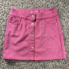 Wonder Nation Pink Skirt Button Up Size 6/6x
