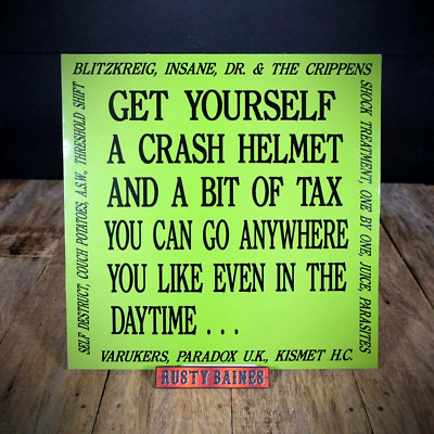 Record LP, Punk, Get Yourself a Crash Helmet, Blitzkrieg/The Insane -Grade G