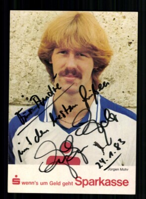Jürgen Mohr Autogrammkarte Hertha BSC Berlin 1982-83 Original Signiert +2