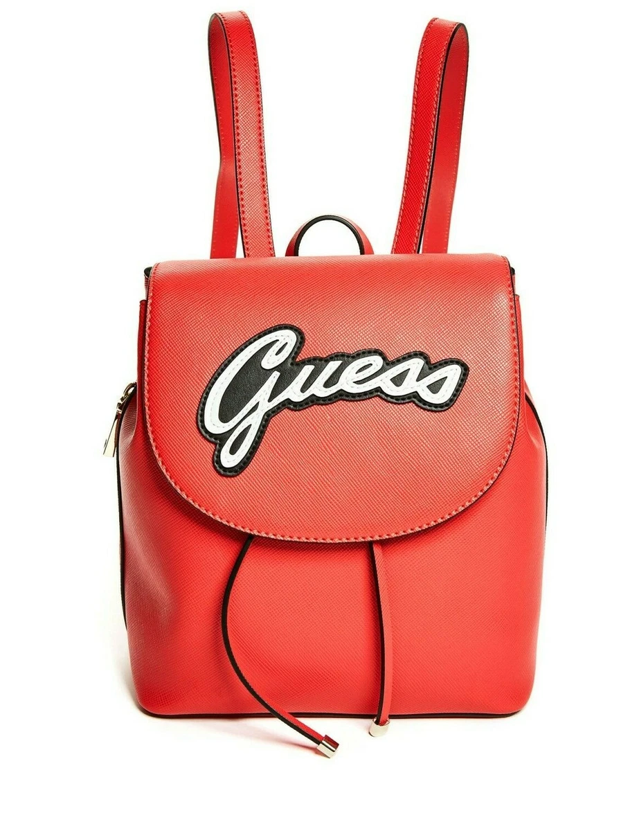 Guess Women s Varsity Pop Pin Up Red Backpack Bag Bm696735 Medium
