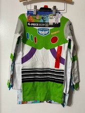 Toy Story Boy's 4-Piece Buzz Lightyear Woody Sully Costume Pajama Set NWT