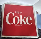 Vintage 1984 EMBOSSED COKE/COCA COLA Sheet Metal Sign 24" X 24"   Made in USA