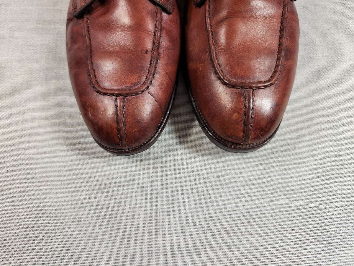 Allen Edmonds Dellwood Brown Split Toe Derby Dress Shoes 11D Leather Vibram Sole Allen Edmonds Walton Shoes Mens Size 9.5 Brown Leather Split  main image 2