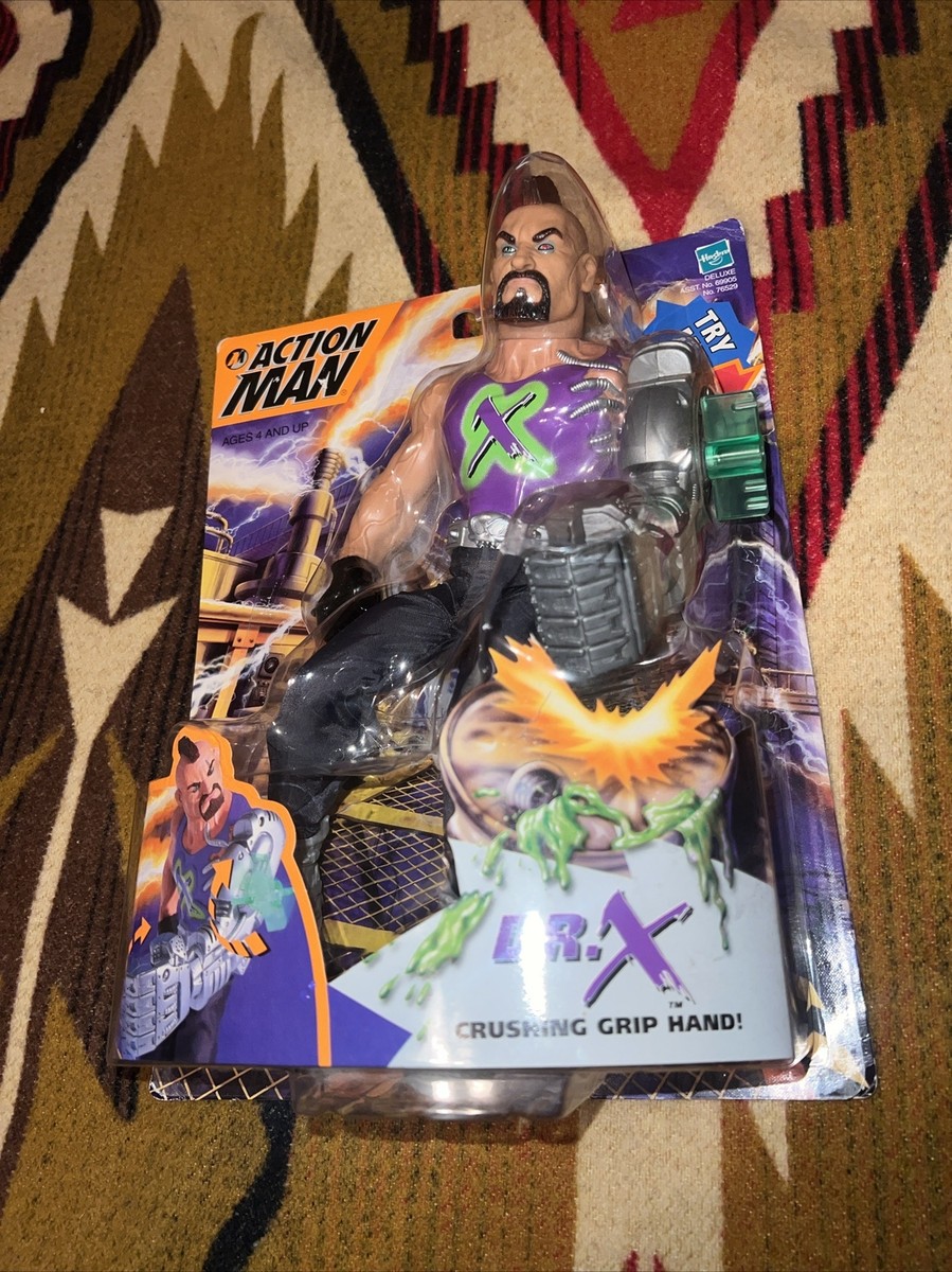 1999 Hasbro Action Man Dr. X Deluxe Figure With Crushing Grip Hand