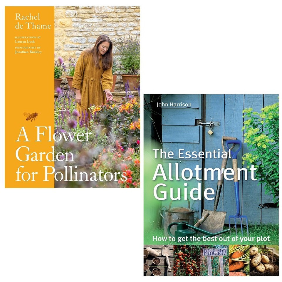 A Flower Garden for Pollinators (HB),Essential Allotment 2 Books Collection Set