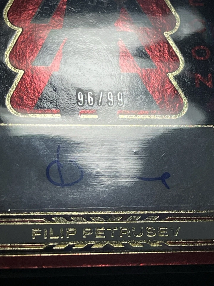 FILIP PETRUSEV 2023-24 Panini Recon Signatures Red /99 AUTO Rookie RC Autograph! - Image 2 of 3