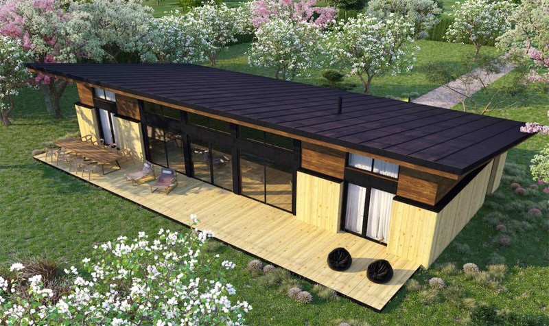 1650 SQ.FT ECO SOLID TIMBER AIRTIGHT PANEL HOUSE KIT MASS WOOD (CLT) HOME PREFAB - thumbnail 8