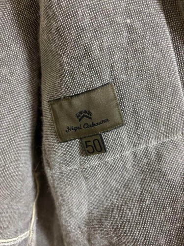 Nigel Cabourn Boa Zip Up Jacket Blouson Men 50 Cotton Wool alpaca Ivory Blue - Picture 7 of 8