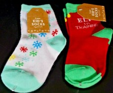 2 Pair Kids Holiday Socks