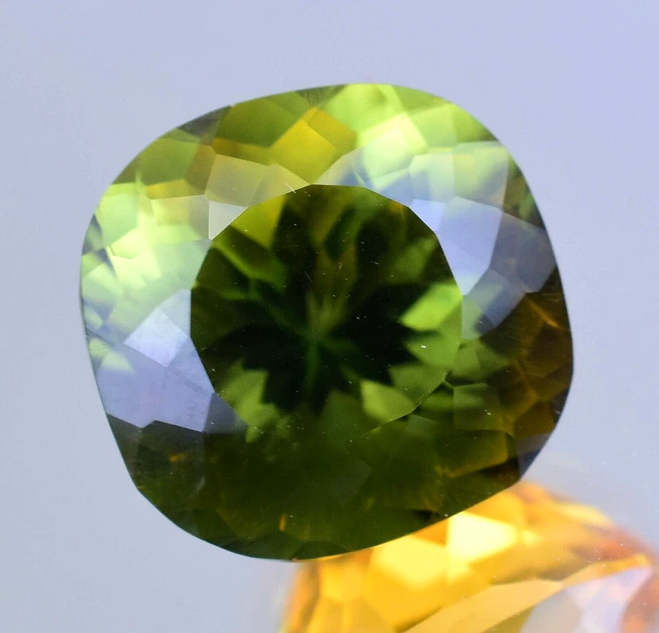 Natural Bi-Color Tourmaline 16.60 Ct Cushion Certified Flawless Loose Gemstone - Image 2 of 4