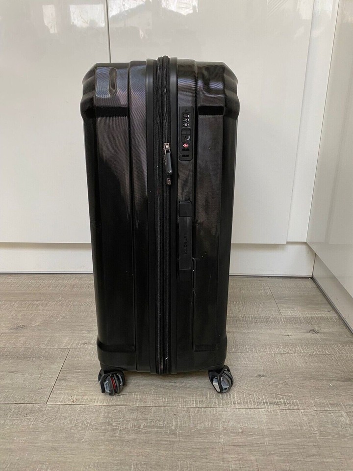Valigia Rigida Grande Samsonite Con Serratura TSA, Espandibile 111L, 4 Ruote, Nero