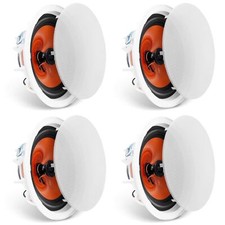 4 PCS 8 Inch Flush Mount Ceiling Speakers 100W w/ 8 Impedance 89dB Sensitivity