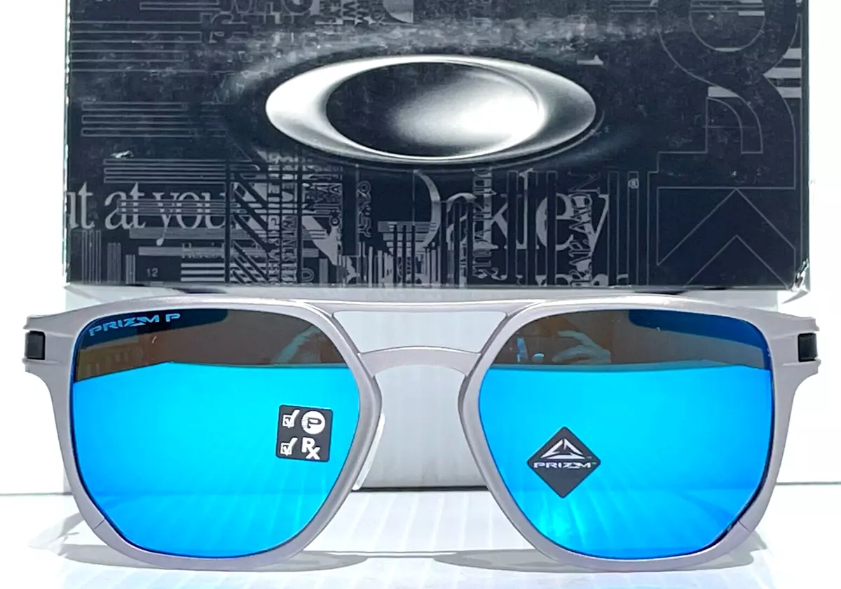 Oakley LATCH ALPHA Mat Light Gunmetal PRIZM Sapphire Sunglass 4128-04 | eBay