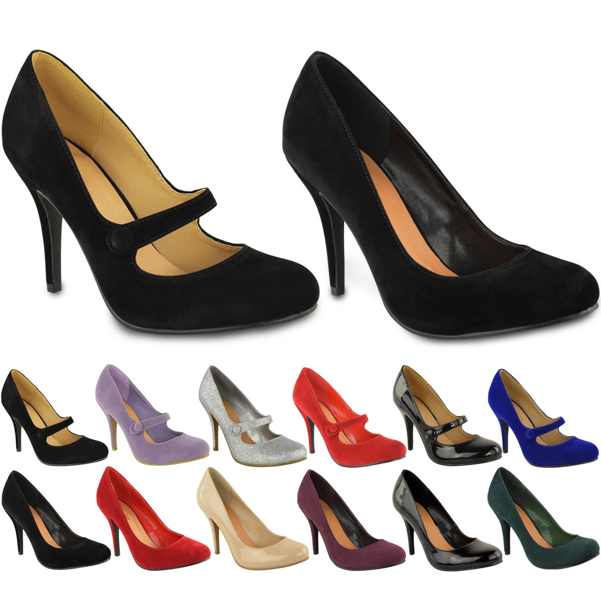 Pour Femmes Cour Chaussures F te Taille Semi Basse Talon Haut