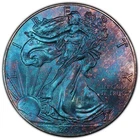 2015 American Silver Eagle - PCGS MS68 AMAZING BLUE PURPLE TONER!