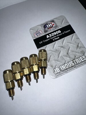 JB INDUSTRIES A32906 3/8'' copper saddle braze w/ Tapper 5 pack Valve Only see *