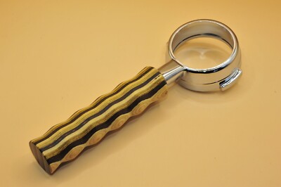 Bodenloser Siebträger 58mm, Griff aus Mehrschichtholz, E61 ECM, Rocket, Lelit
