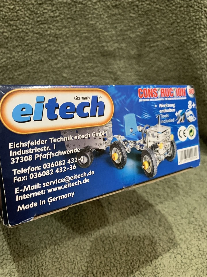 Kit creativo de construcción de metal para tractor y vagón de juguete Eitech Construction 80 Foto 4 de 4