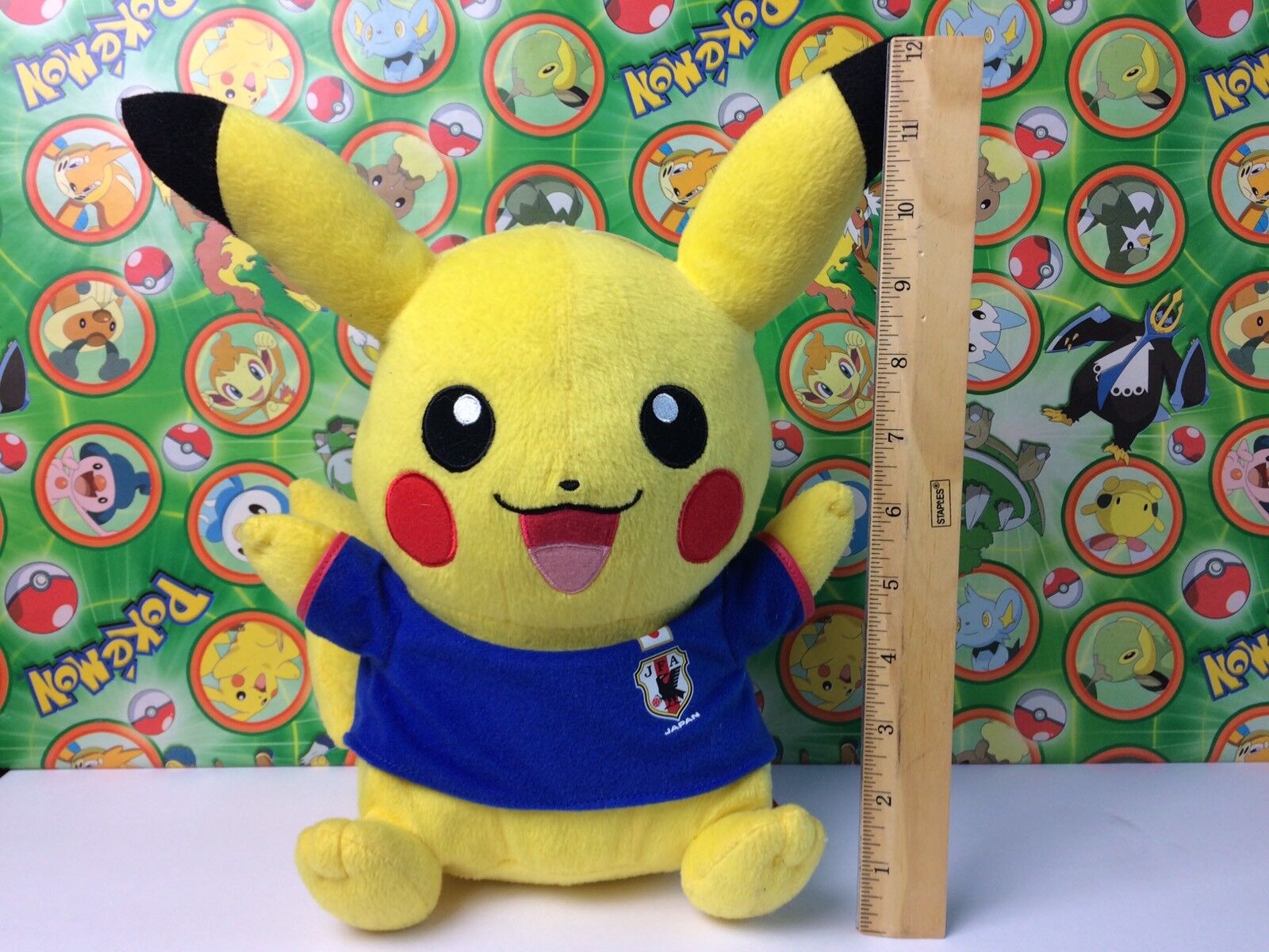 Sintético doll estampado - Pokémon - Pikachu e sua turma - Fundo amarelo