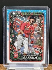 2024 Topps Holiday Ceddanne Rafaela Variation Lights SP RC #H121 PLUS BASE CARD!