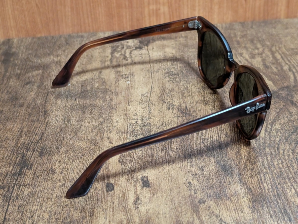 VINTAGE RAY BAN B&L METEOR BROWN ACETATE SUNGLASSES MADE IN VINTAGE RAY BAN B&L METEOR BROWN ACETATE SUNGLASSES MADE IN