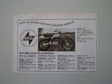 advertising Pubblicità 1977 MOTO MAV HIRO CROSS 125 COMPETIZIONE
