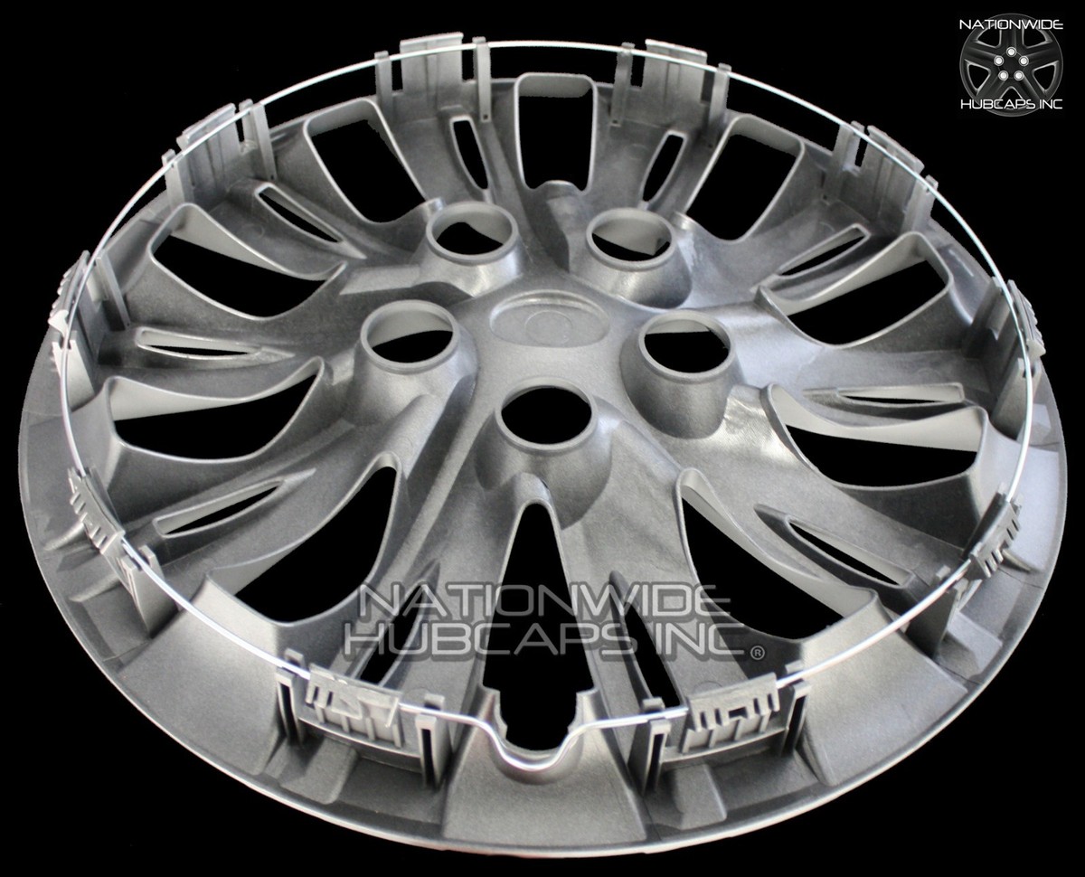 Wheel Caps Set Of 4 Snap-On Hub Caps For 16-Inch Steel Wheels - Silver ABS, Full Rim Cover Wheel Center Caps For Honda Fit