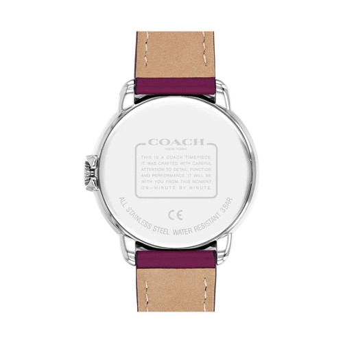 Coach 14503610 Arden weißes Zifferblatt lila Lederarmband Damen 36 mm Uhr - Bild 3 von 4