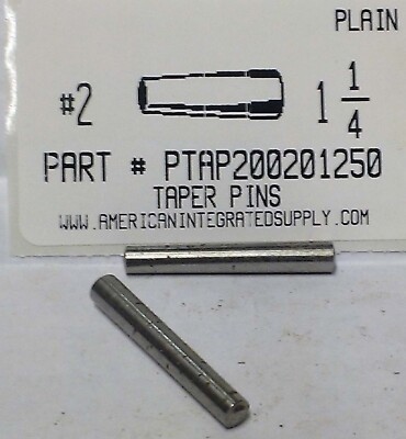 #2X1-1/4 TAPER PINS STEEL PLAIN .193