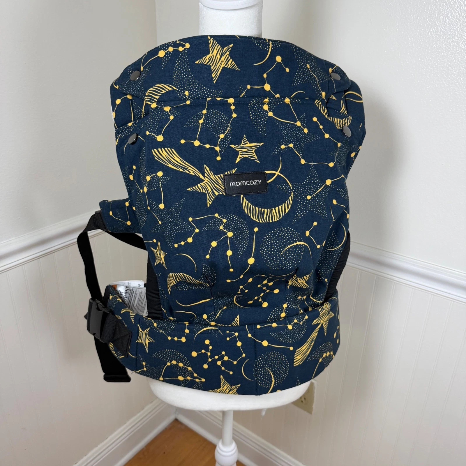 Momcozy Baby Carrier Unisex OS Navy Gold Celestial Ergonomic 7-44lbs Adjustable