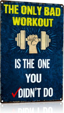 Funny Metal Gym Signs for Home Gym,Fitness Motivational Wall Art Essentials Acce