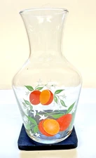 Vintage Luminarc Glass Carage with Oranges Designs no Lid 8 in. Tall