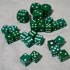 Lot Of 26 Green Dice D22