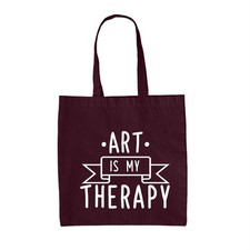 Art Is My Therapy - Canvas Tote Bag - Artist Designer Painter Graffiti Paint
