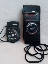 Set Of 2 Vntg Exposure Meters; Shepard DM-170 w/Case  Tundra D-3B
