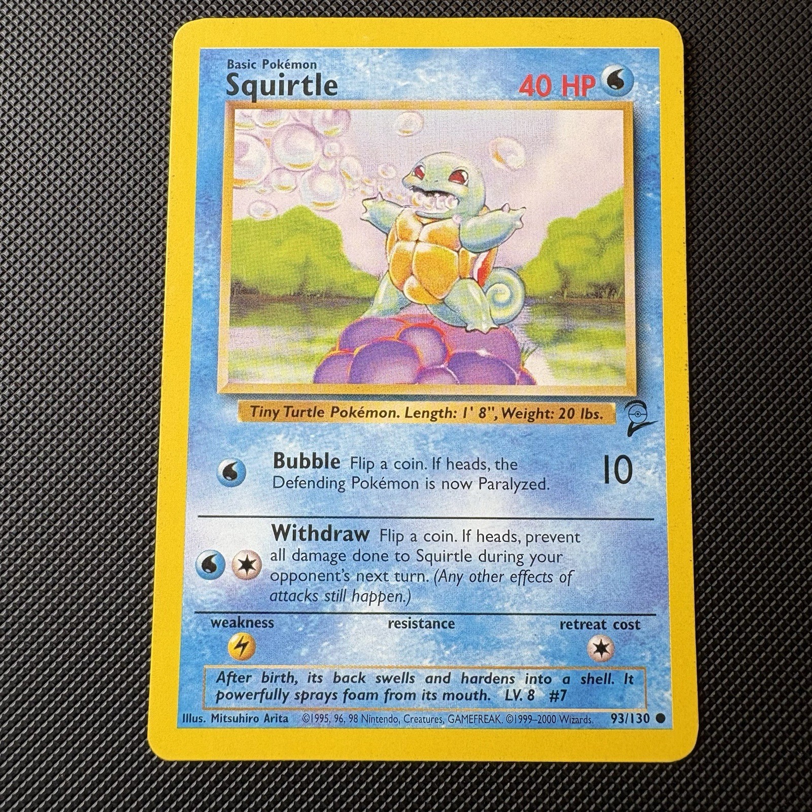 Squirtle - 93/130 - Pokemon Base Set 2 Card WOTC LP