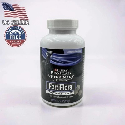 Purina Pro Plan FortiFlora Probiotic Supplements for Dogs(90 Tabs) | Exp 2027
