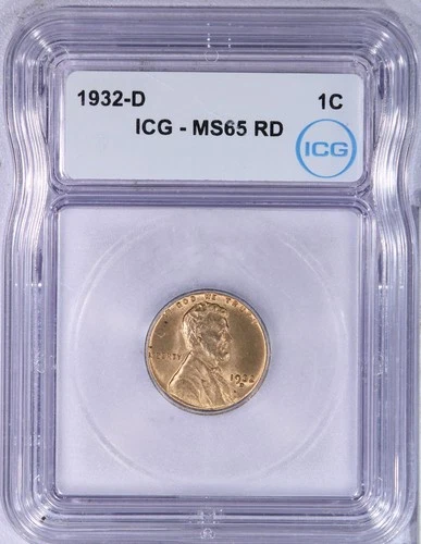 1932-D Lincoln Cent 1C ICG MS65 RD