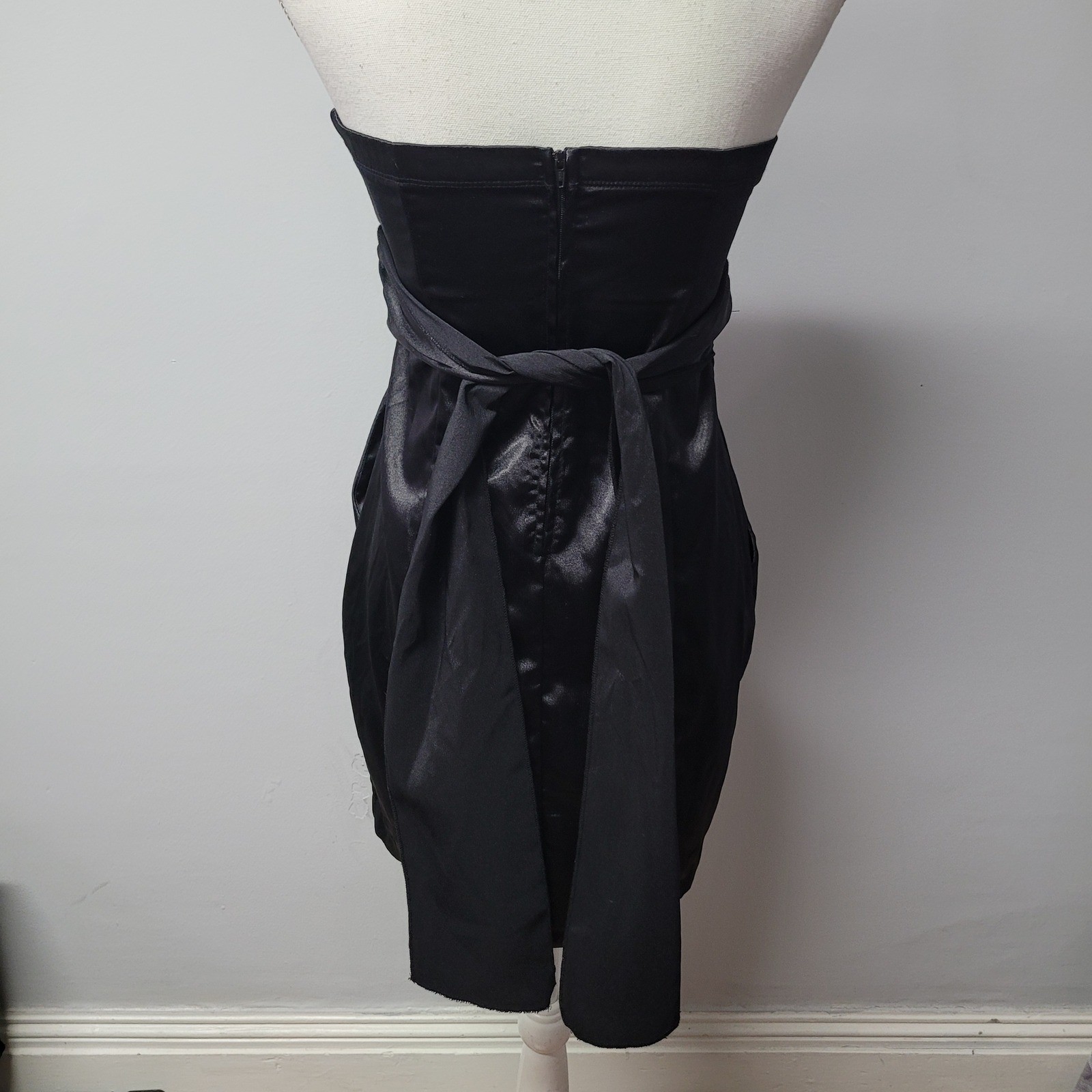 ruby rox Black Silver Strapless Cocktail Dress Sa… - image 7