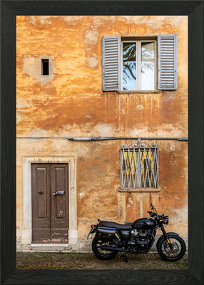 Cafe Racer Bike Framed Wall Art Poster Canvas Print Picture