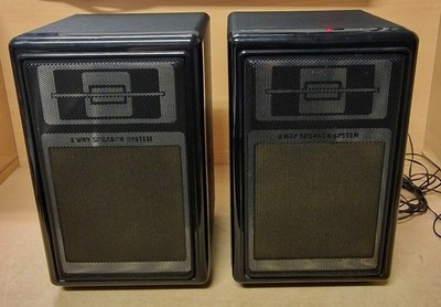2x Philips F1275 3-Way Hi-Fi Speaker Pair Vintage 80s Bookshelf Loudspeakers 40W