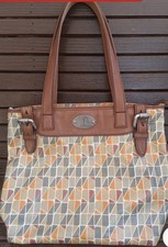 Borsa a tracolla/borsa a tracolla FOSSIL “KEY.PER” media rivestita in cotone e pelle👜