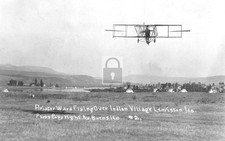 Aviator Ward Flying Over Indian Village Lewiston Idaho ID - Reprint