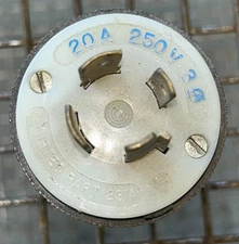 Hubbell 20a 250v 3 phase male plug