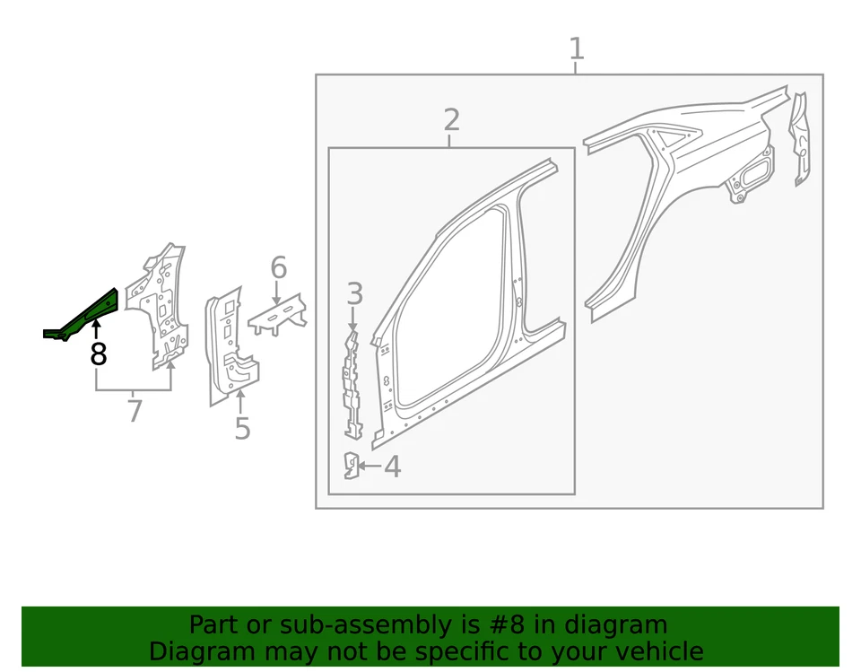 Panel de extensión original Audi 8V0-809-148-TA Foto 2 de 2