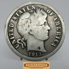 New Listing1913 Barber Silver Dime, 90% Silver - #C58423NQ
