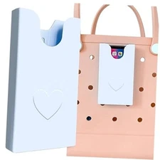  Phone Holder for Bog Bags, Fits All Cell Phones, Portable and Secure White