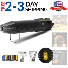 Mini Heat Gun with 6.56FT Long Cable, 350W Dual-Temp 392~662°F Heat Shrink Gu...